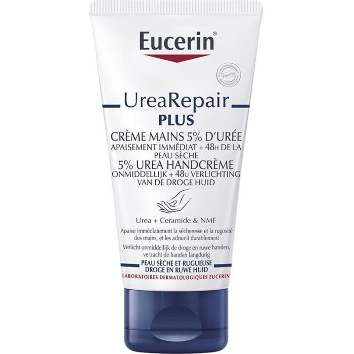 Eucerin-La crème mains 5 Durée est un produit de soin des mains Eucerin-La crème mains 5 Durée est un produit de soin des mains